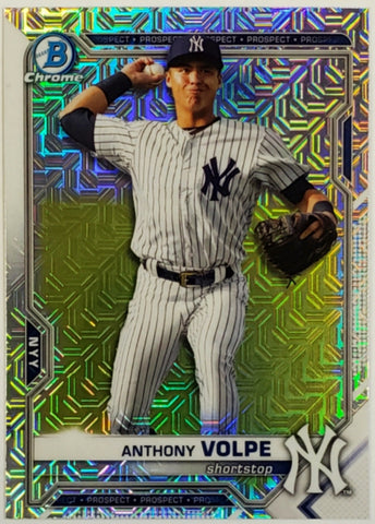 Anthony Volpe Rookie Mojo Refractor Mega 2021 Bowman #BCP-85, Yankees –