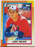 Walker, Rookie, Larry, 1990, Topps, 757, HOF, MVP, All-Star, Gold Glove, Phenom, Montreal, Expos, Colorado, Rockies, Home Runs, Slugger, RC, Baseball Cards