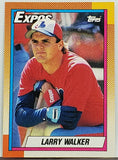 Walker, Rookie, Larry, 1990, Topps, 757, HOF, MVP, All-Star, Gold Glove, Phenom, Montreal, Expos, Colorado, Rockies, Home Runs, Slugger, RC, Baseball Cards