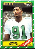 White, Rookie, Reggie, 1986, Topps, 275, Vintage, RC, HOF, All-Pro, Pro Bowl, The Minister of Defense, Big Dawg, Defense, Defensive Tackle, DT, Defensive End, DE, Super Bowl, Philadelphia, Eagles, Packers, Panthers, Lambeau, Football, Hobby, NFL, Football Cards