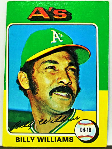 Billy Williams 1975 Topps #545 HOF Oakland A's, Cubs, DH-1B