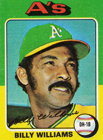 Billy Williams Mini 1975 Topps Mini #545 HOF Oakland A's, Cubs, DH-1B