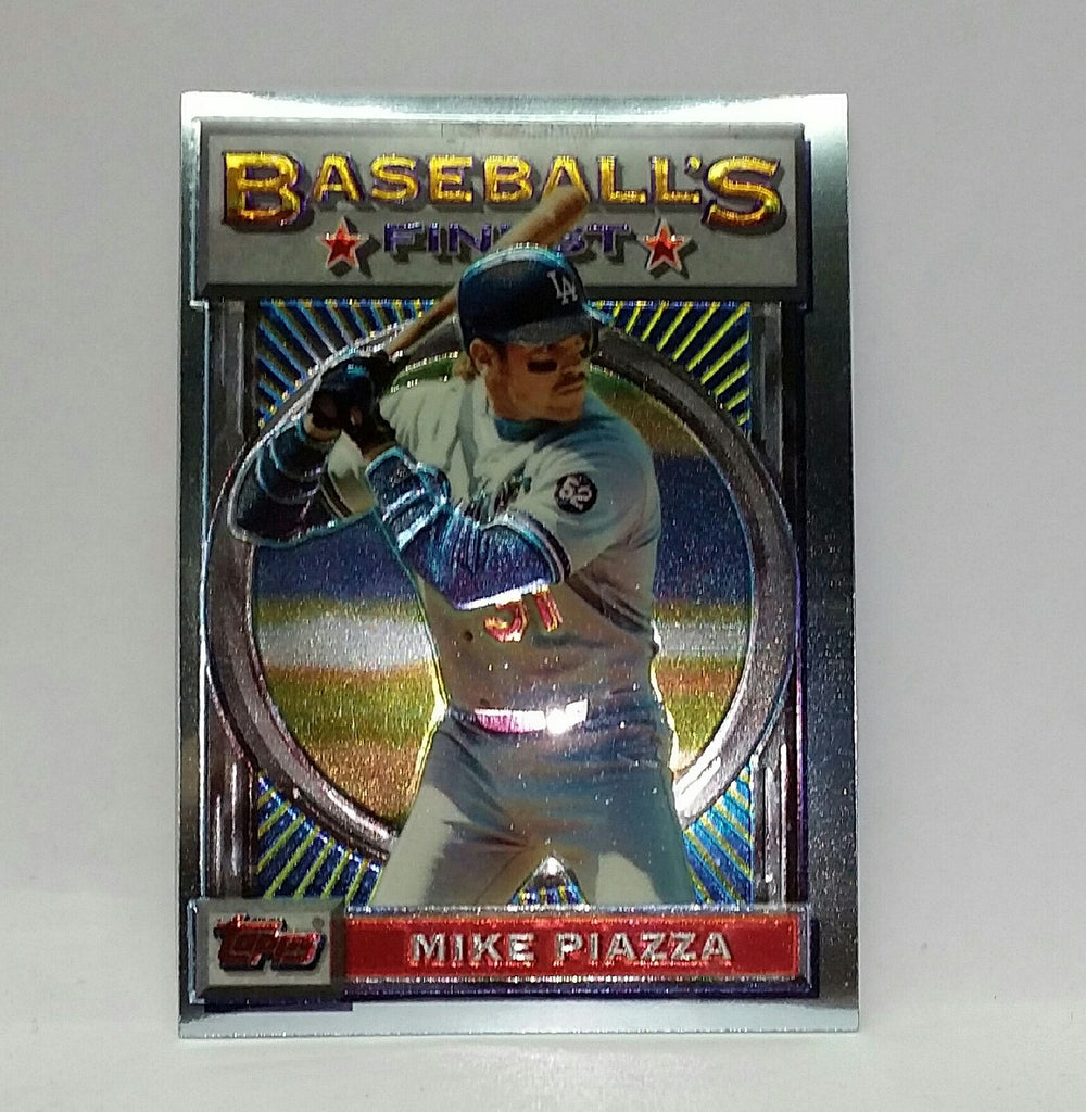 Mike Piazza Rookie 1993 Topps Finest #199 HOF Catcher, Dodgers, Mets –