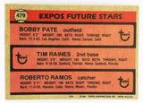 Tim Raines Rookie 1981 Topps #479 HOF, Montreal Expos, Stolen Bases!