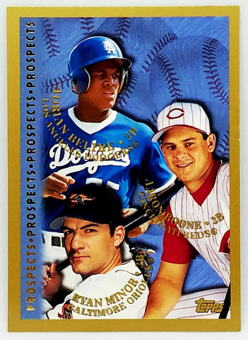 Beltre, Rookie, Adrian, Aaron, Boone, Dodgers, 1998, Topps, 254, Prospects, Baseball Cards, Collect, RC, Hobby