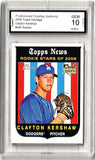 Graded 10 Clayton Kershaw Rookie 2008 Topps Heritage #595, Dodgers MVP